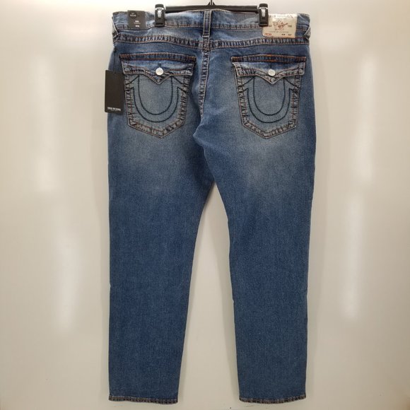 True Religion Geno Relaxed Slim Flap Big T Mens Jeans 40x32 NWT 199$ - Picture 3 of 12